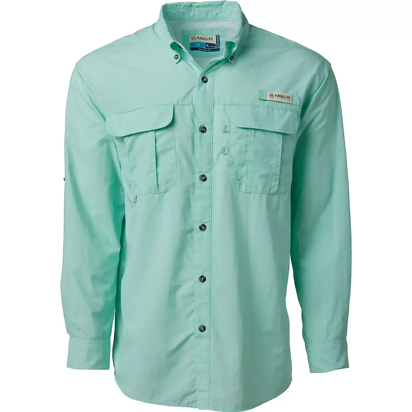 Camisa de Hombre Magellan Laguna Madre Manga Larga Menta