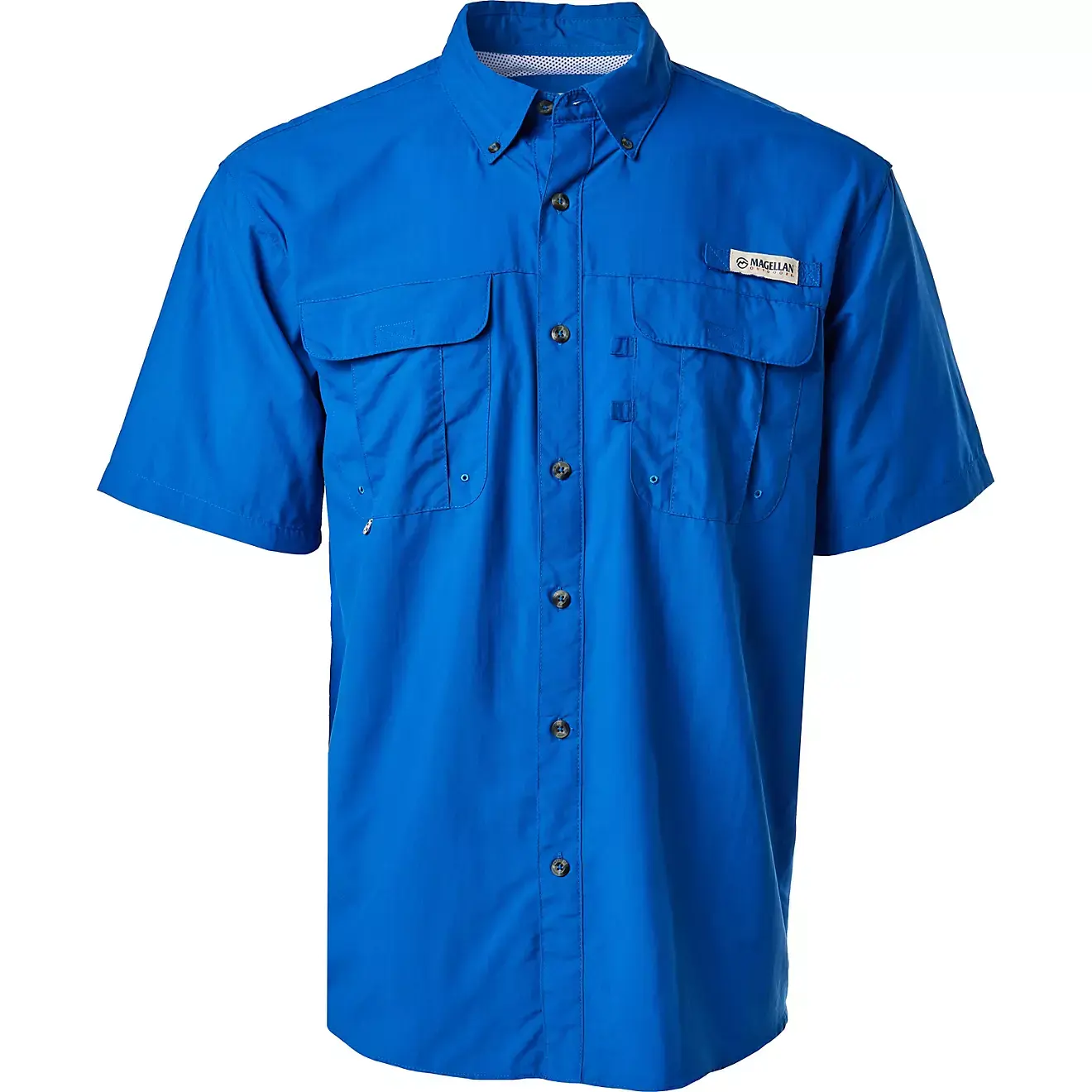 Camisa de Hombre Magellan Laguna Madre Manga Corta Azul Rey