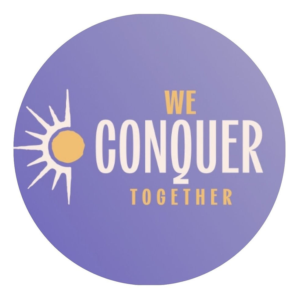 Maja Re yoga therapy cleint- we conquer together recovery center logo