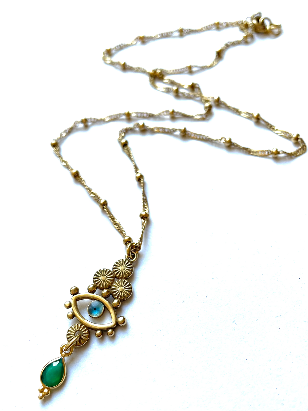 Miniature : Collier oeil soleil goutte