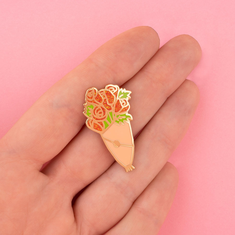 Pin's bouquet de roses