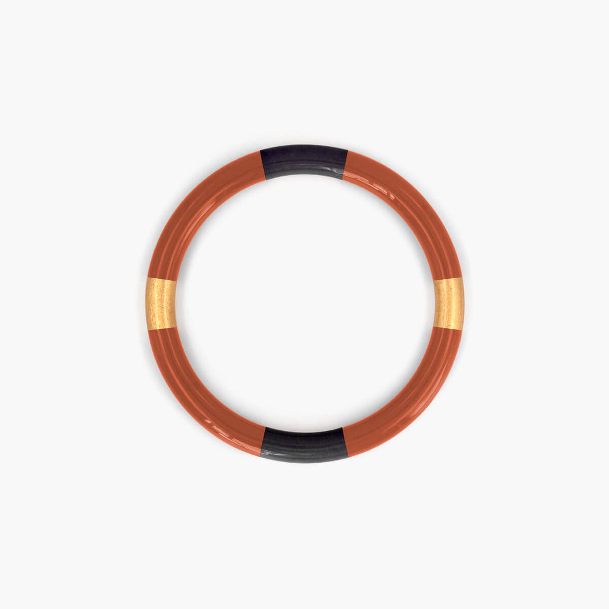 Bracelet Aura stripe tabac anthracite