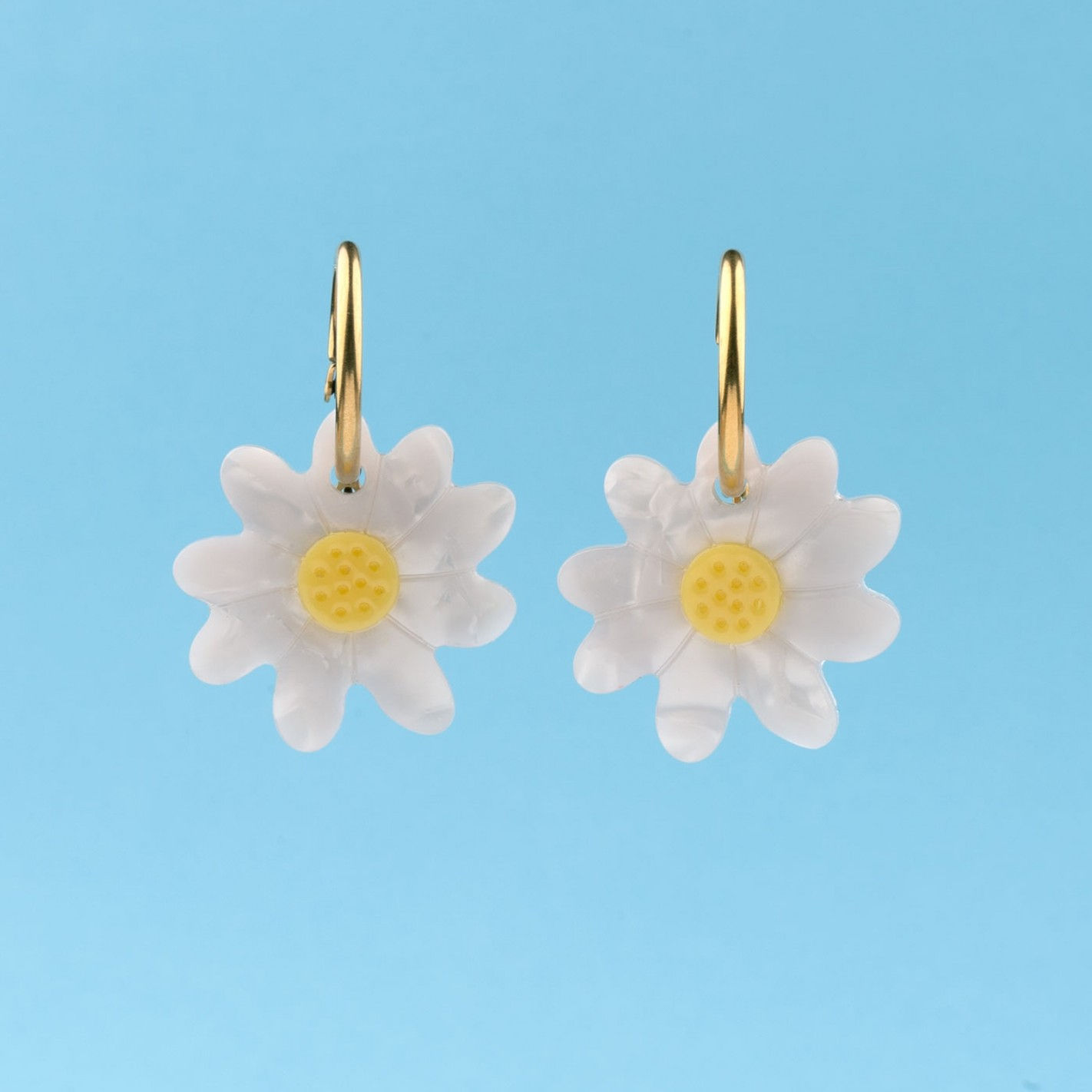 Boucles d'oreilles marguerites