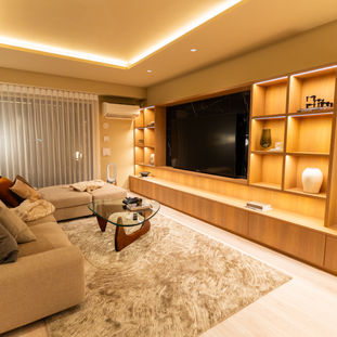 【施工事例】上質なホテルラウンジへ。和と洋が調和するラグジュアリーな住まい