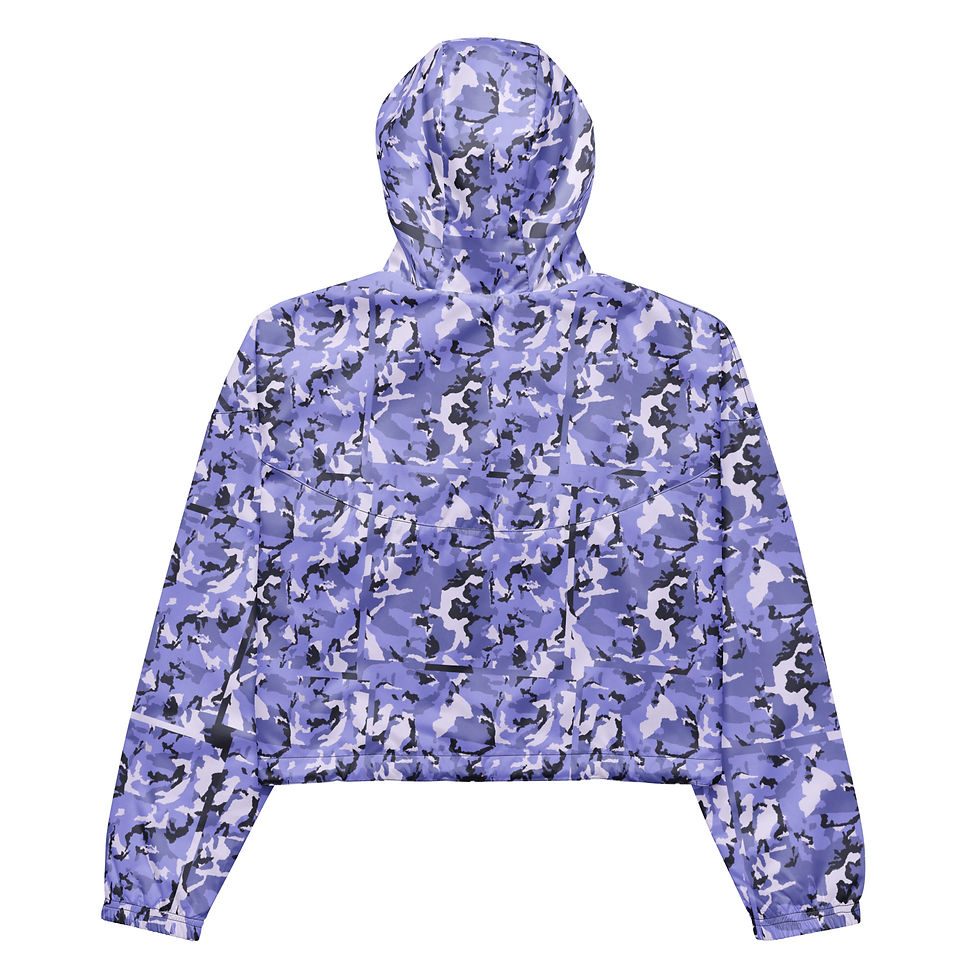 Thumbnail: Veronica Multi Women�s cropped windbreaker Gray