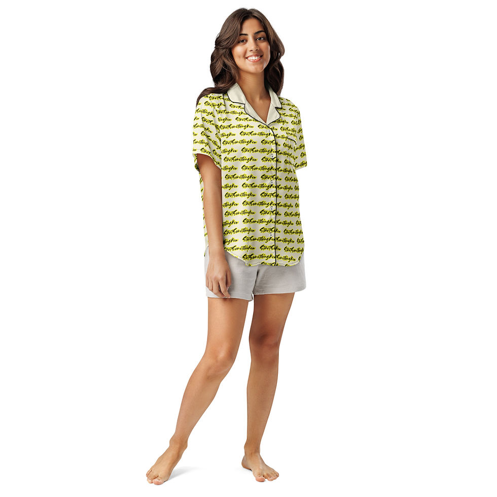 Thumbnail: All-over print women’s short sleeve pajama top