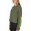 Thumbnail: A woman wearing a long sleeve black cropped hoodie facing left but looking forward