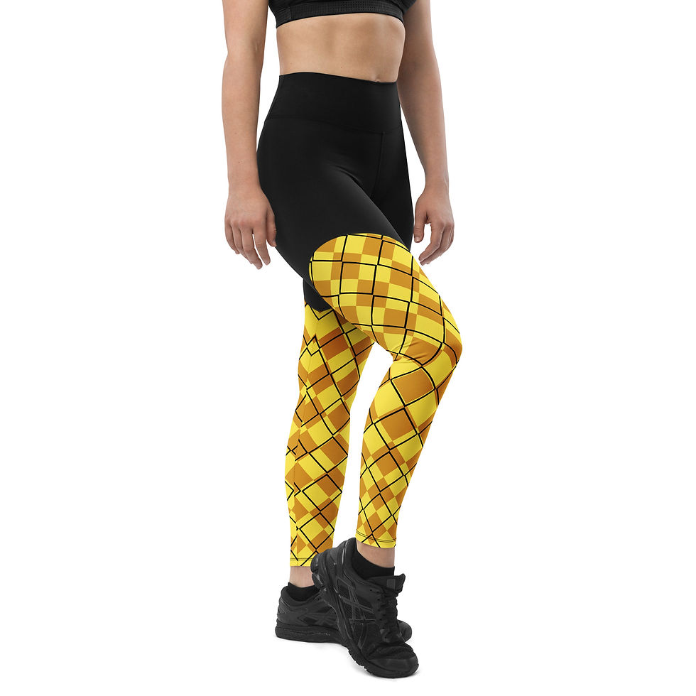 Thumbnail: Veronica Gold Women's Compression Sports Leggings Gold (2)