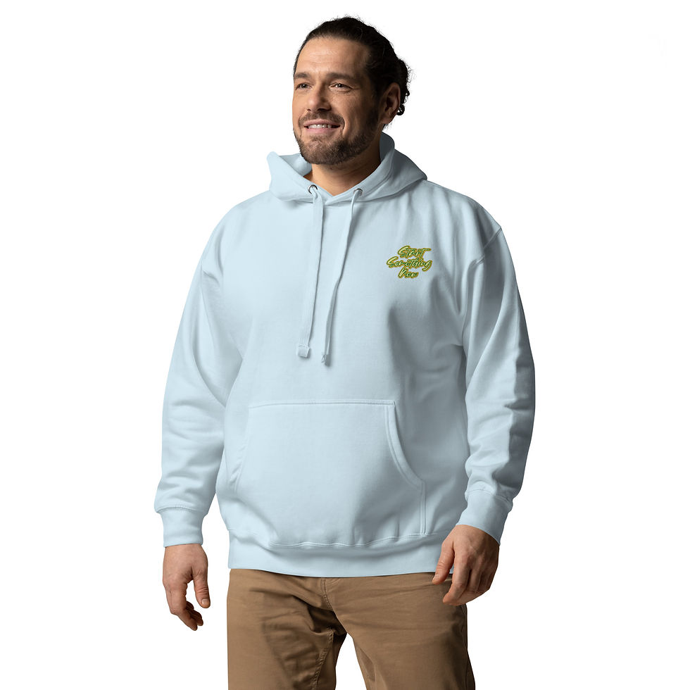 Thumbnail: Bold  'StartSomethingNew' patch on front Hoodie Black