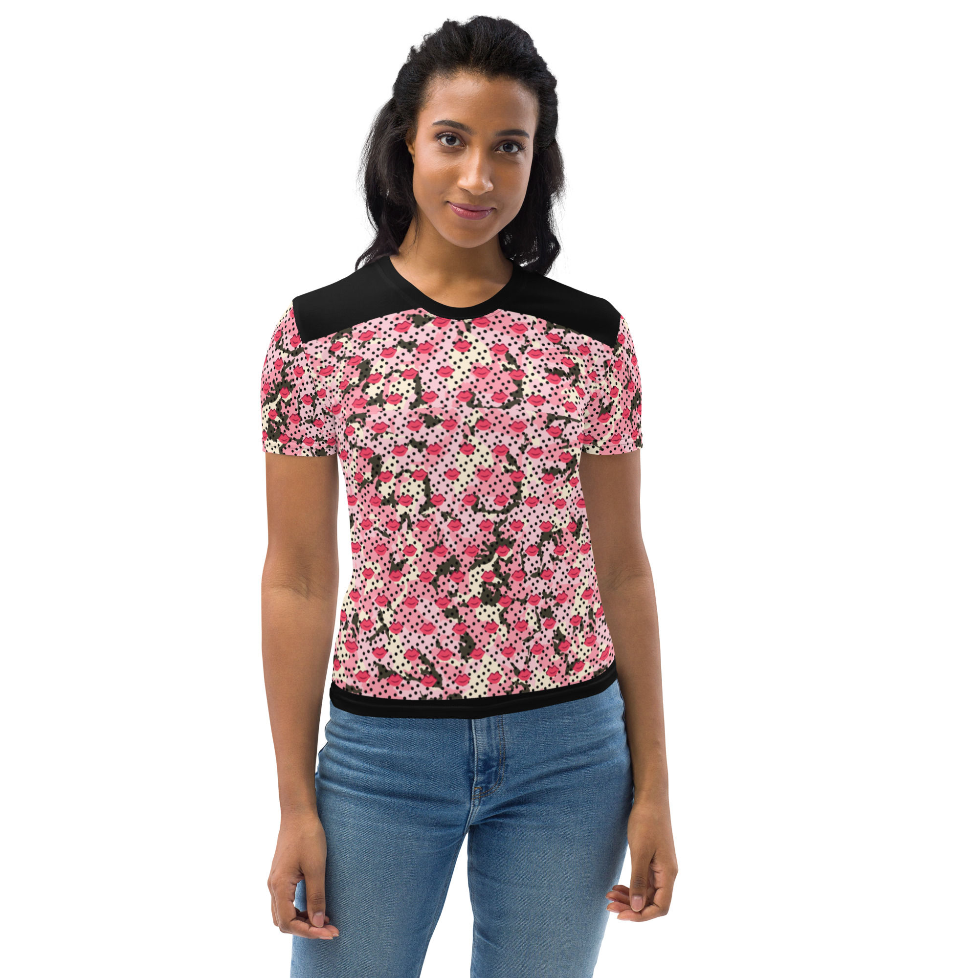 Veronica Multi Range Women's T-shirt Pink/Black