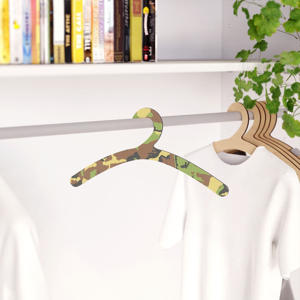 Thumbnail: Veronica Wooden Hanger - Green Camo