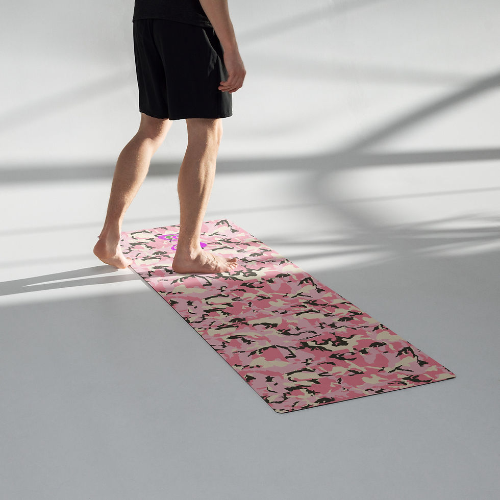 Thumbnail: Yoga mat Camo Print Pink