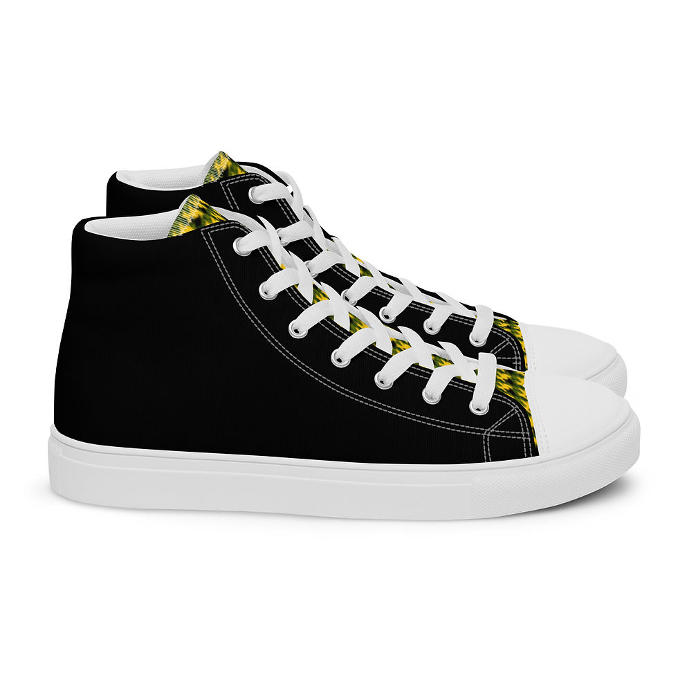 Thumbnail: Women’s high top canvas shoes No 3 Patterned Tongue