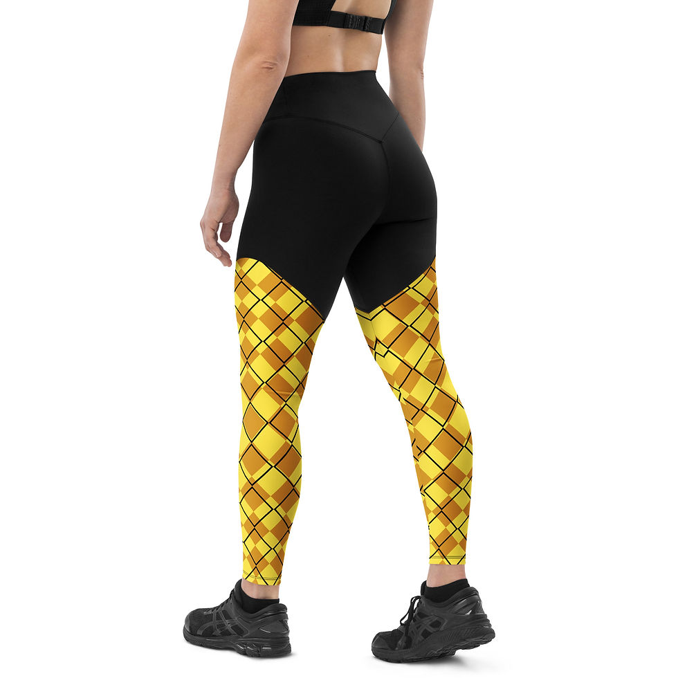 Thumbnail: Veronica Gold Women's Compression Sports Leggings Gold (2)