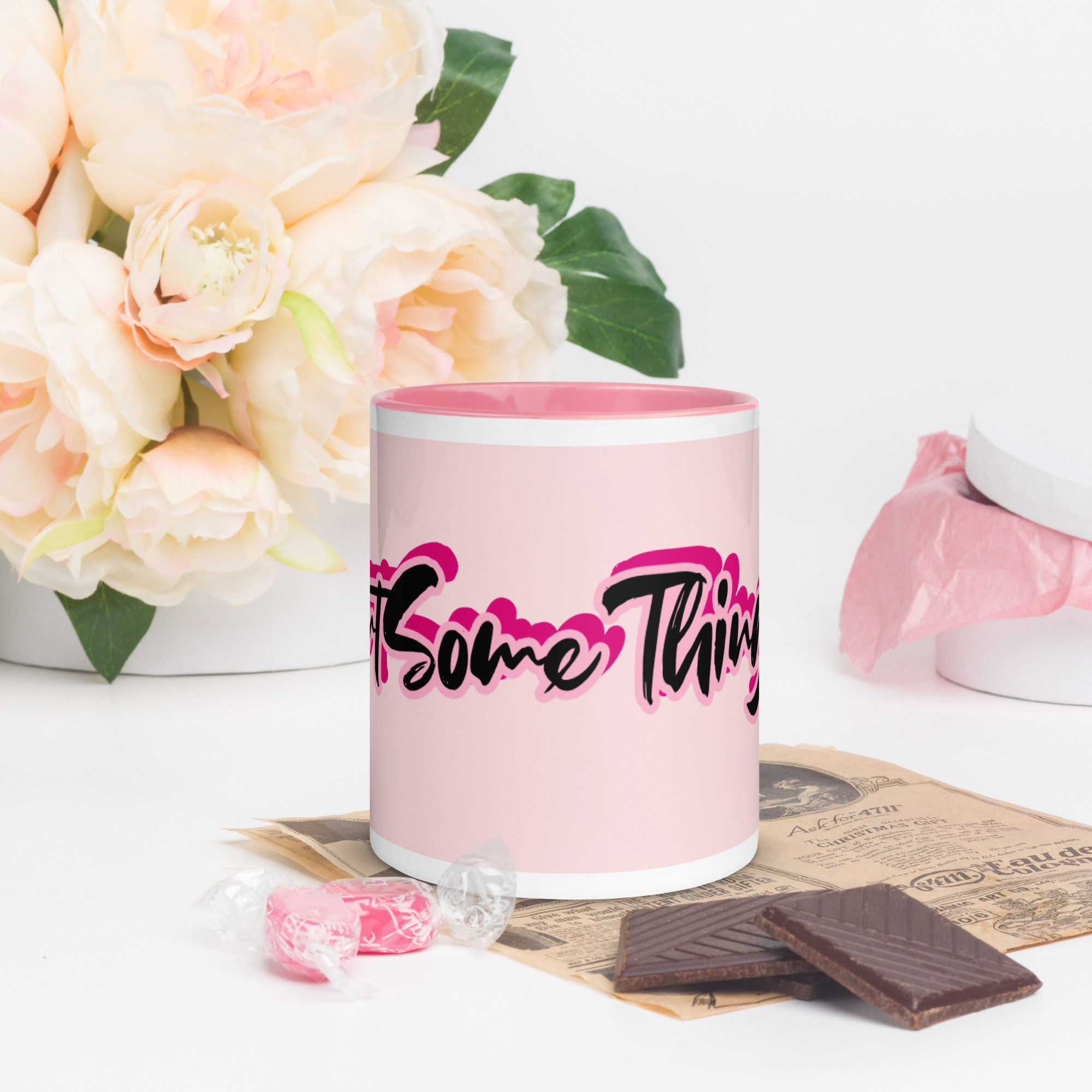 StartSomethingNew Mug with Pink or Black Inside and Outside