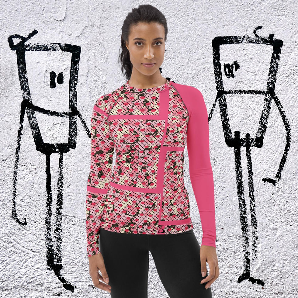 Thumbnail: Veronica Ziggy Rash Guard Pink Multi