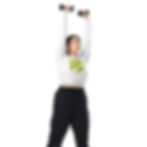 Thumbnail: Womens Long Sleeve Crop Top 'StartSomethingNew' White