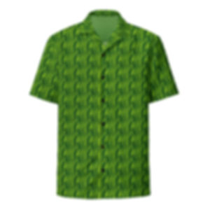 Men's Patterned  button shirt Green