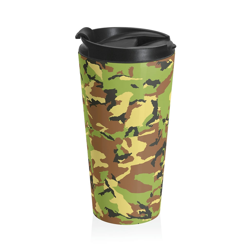 Thumbnail: Veronica Stainless Steel Travel Mug - Green Camo