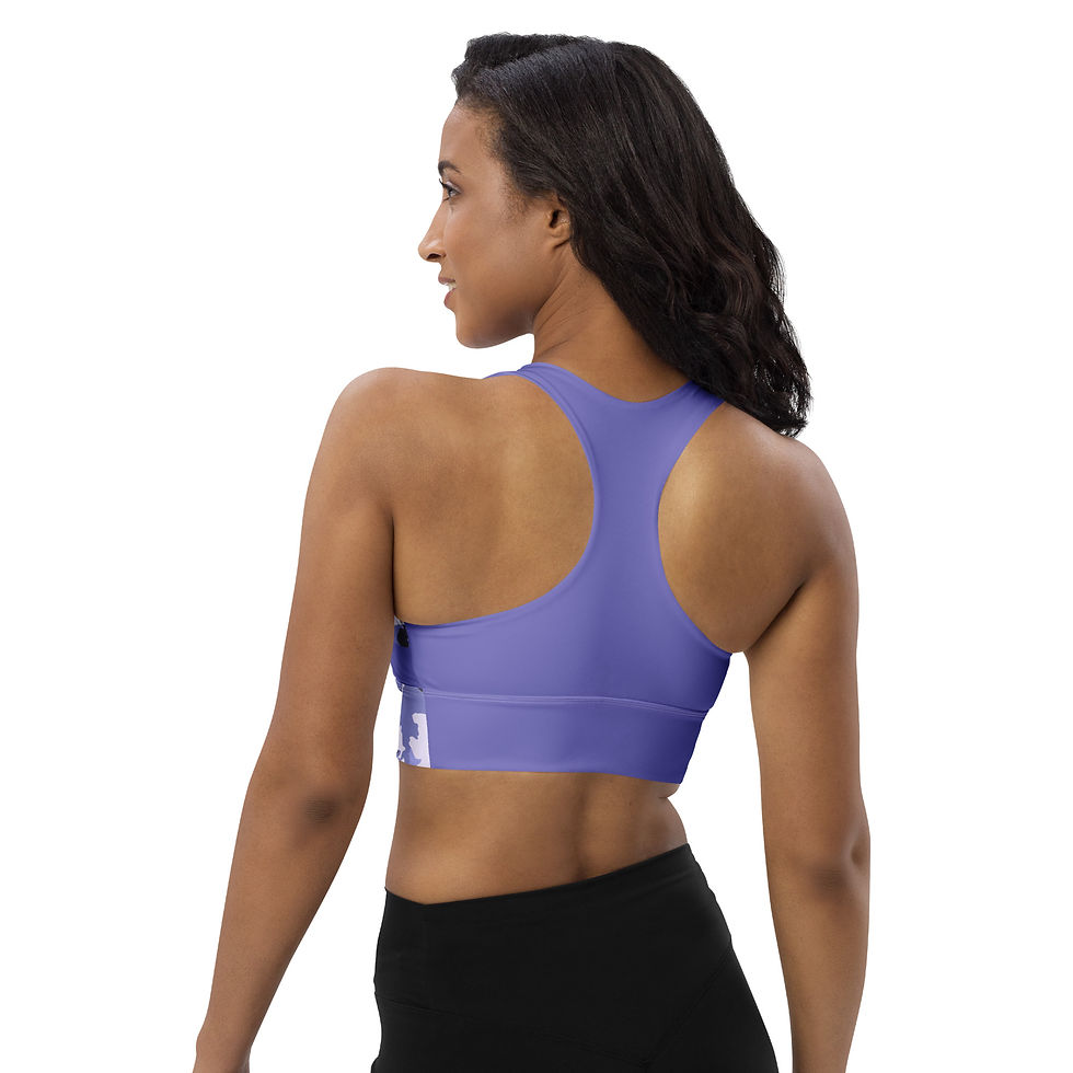Thumbnail: Veronica Longline sports bra Camo Print Blue