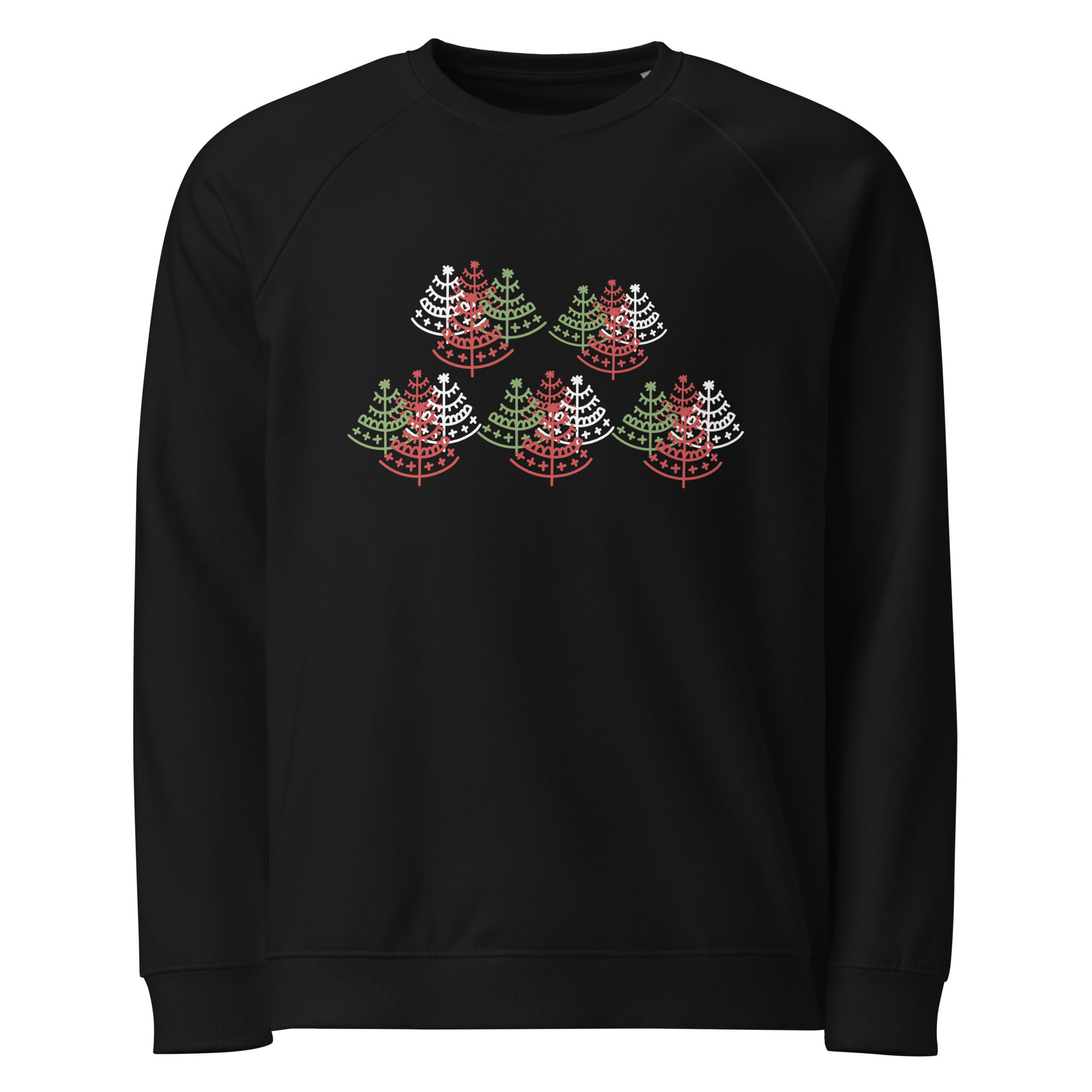 Unisex organic raglan sweatshirt