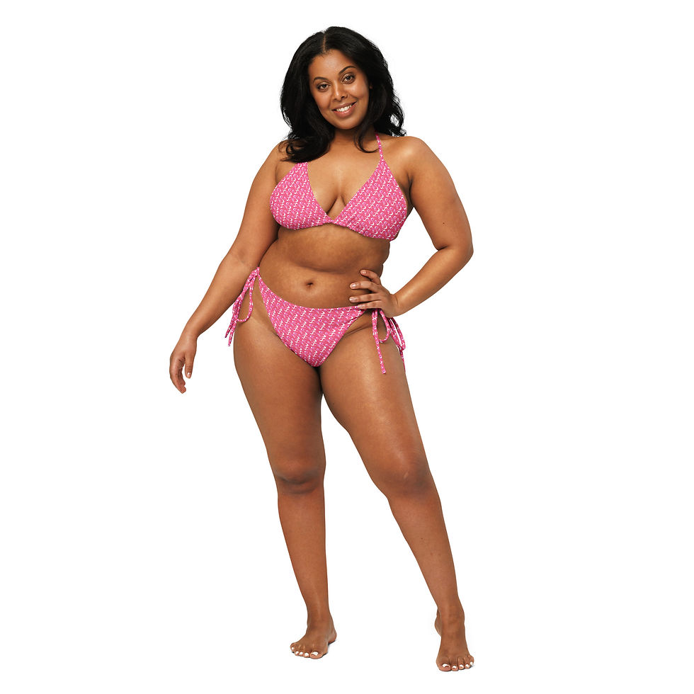 Thumbnail: All-over print recycled string bikini