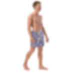 Thumbnail: Mens Swim Trunks Recycled Polyester All-Over  Abstract Print Blue