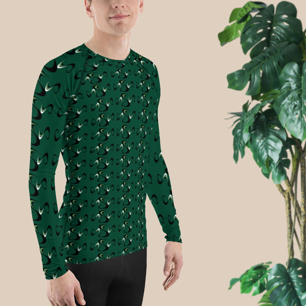 Thumbnail: Bold Men's Rash Guard Racing Car Green