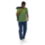 Thumbnail: Wayne Range  Men's four way stretch Crew Neck 'StartSomethingNew' Fern Green