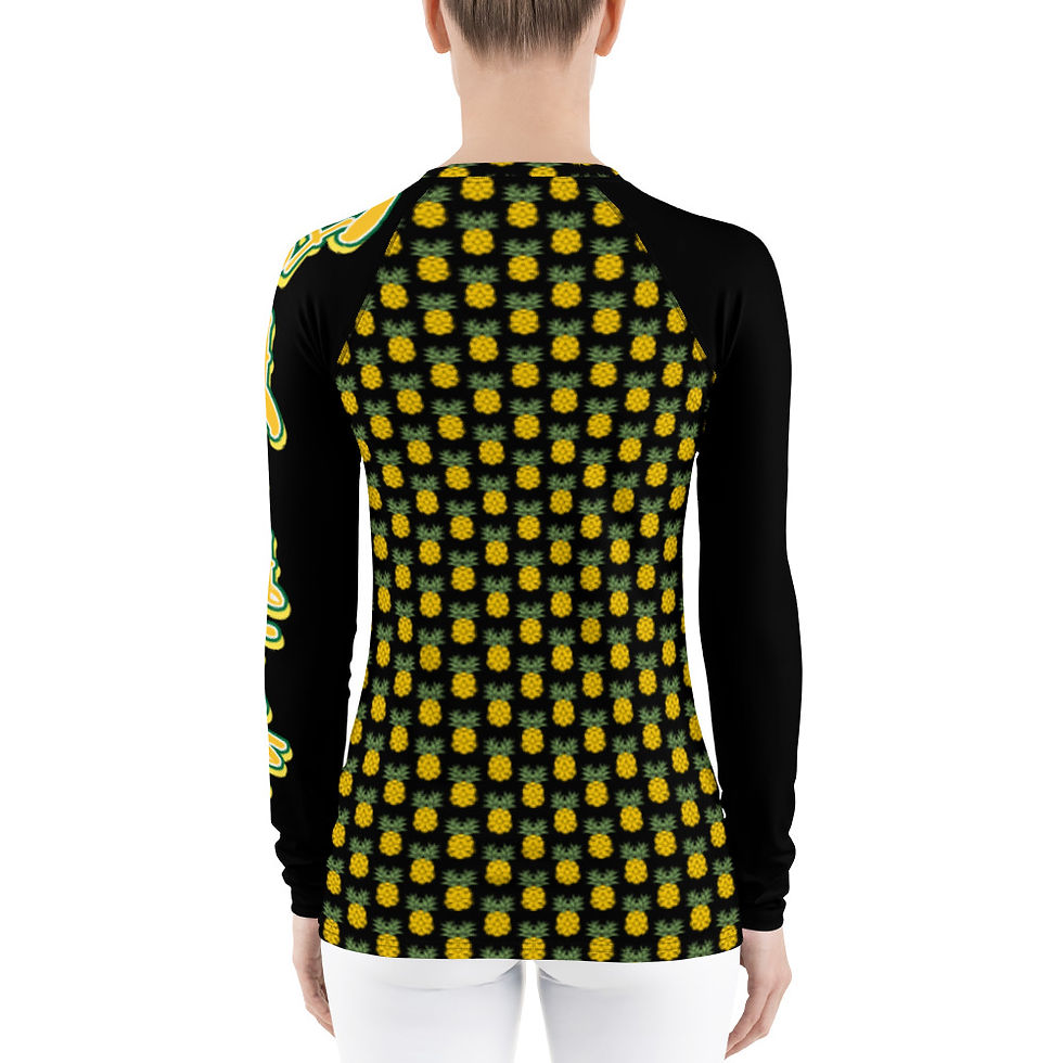 Thumbnail: Monique Range Rash Guard Pineapple Black StartSomethingNew
