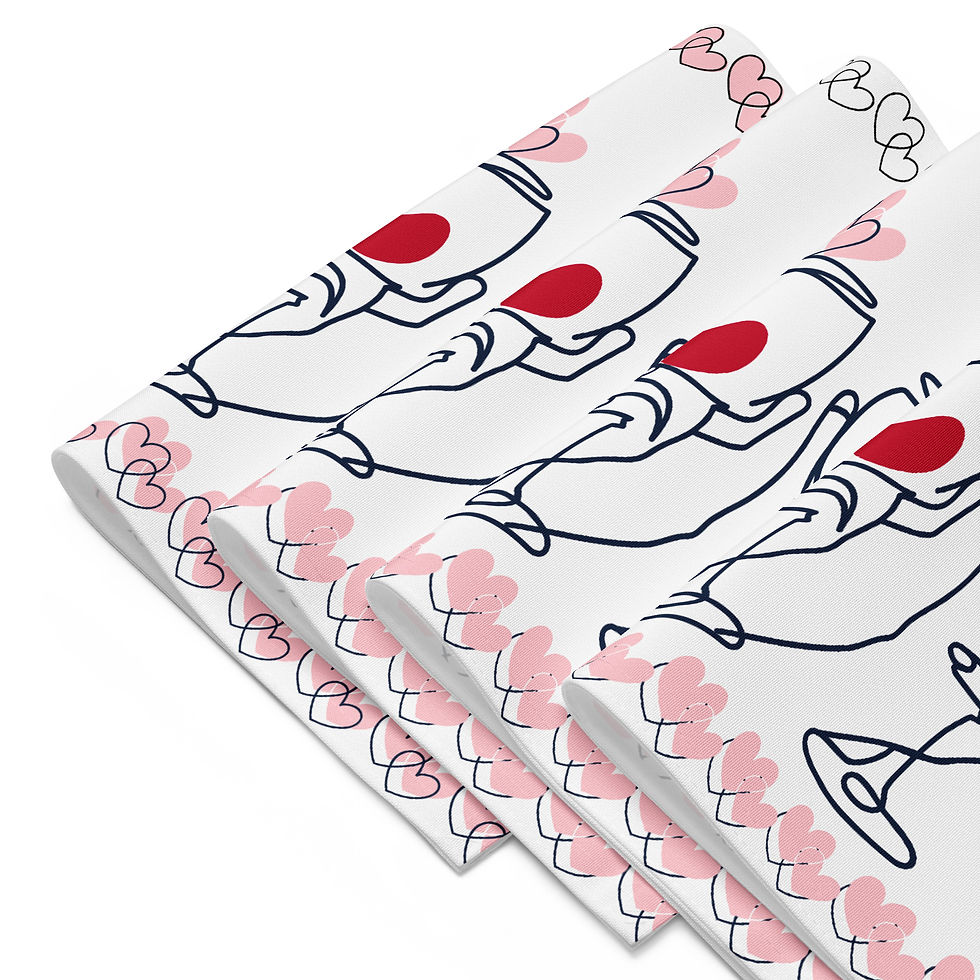 Thumbnail: Placemat Set Loving Me White