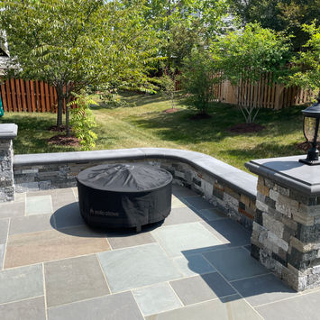 Stamped Concrete Patio by Greystone Masonry 