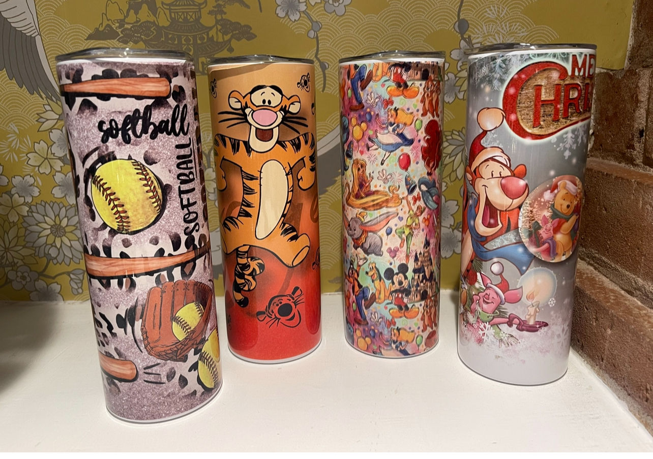 20oz Tumbler-tiger design only 