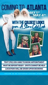 Atlanta hair stylist A Stone Cold Look May 1-4 appointment booking