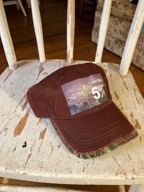 I Am The 5% - cap: Chocolate Brown, trim mossy oak camouflage