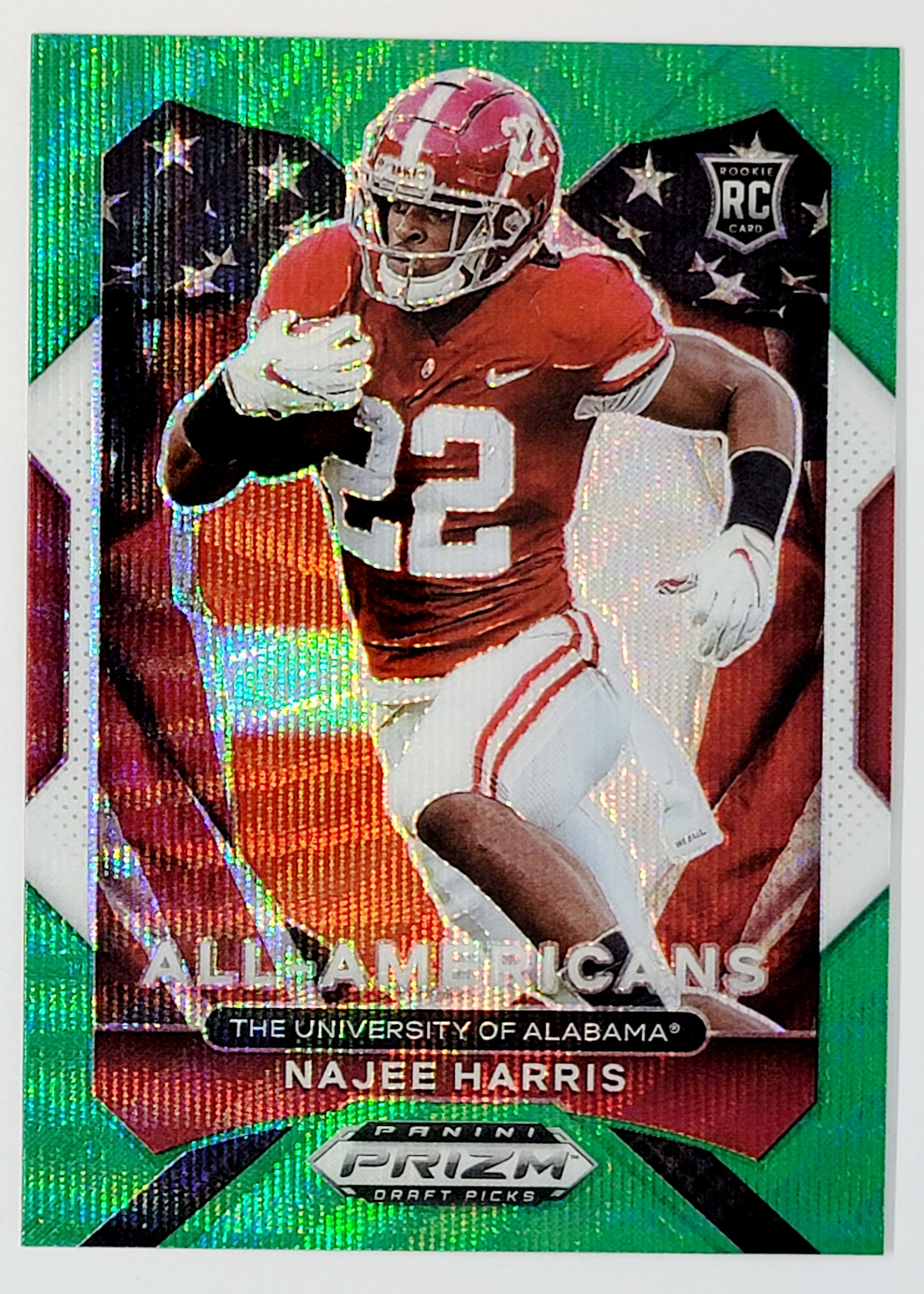 Najee Harris 2021 Panini Prizm Draft Picks All-Americans Green Wave Rookie