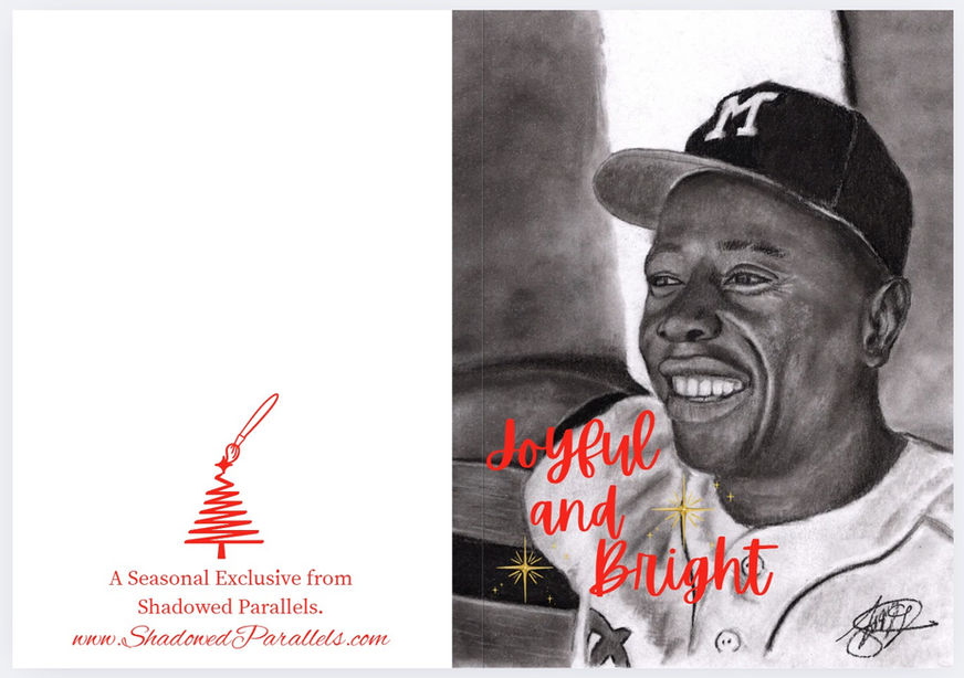 Hank Aaron Holiday Collector Greeting Card