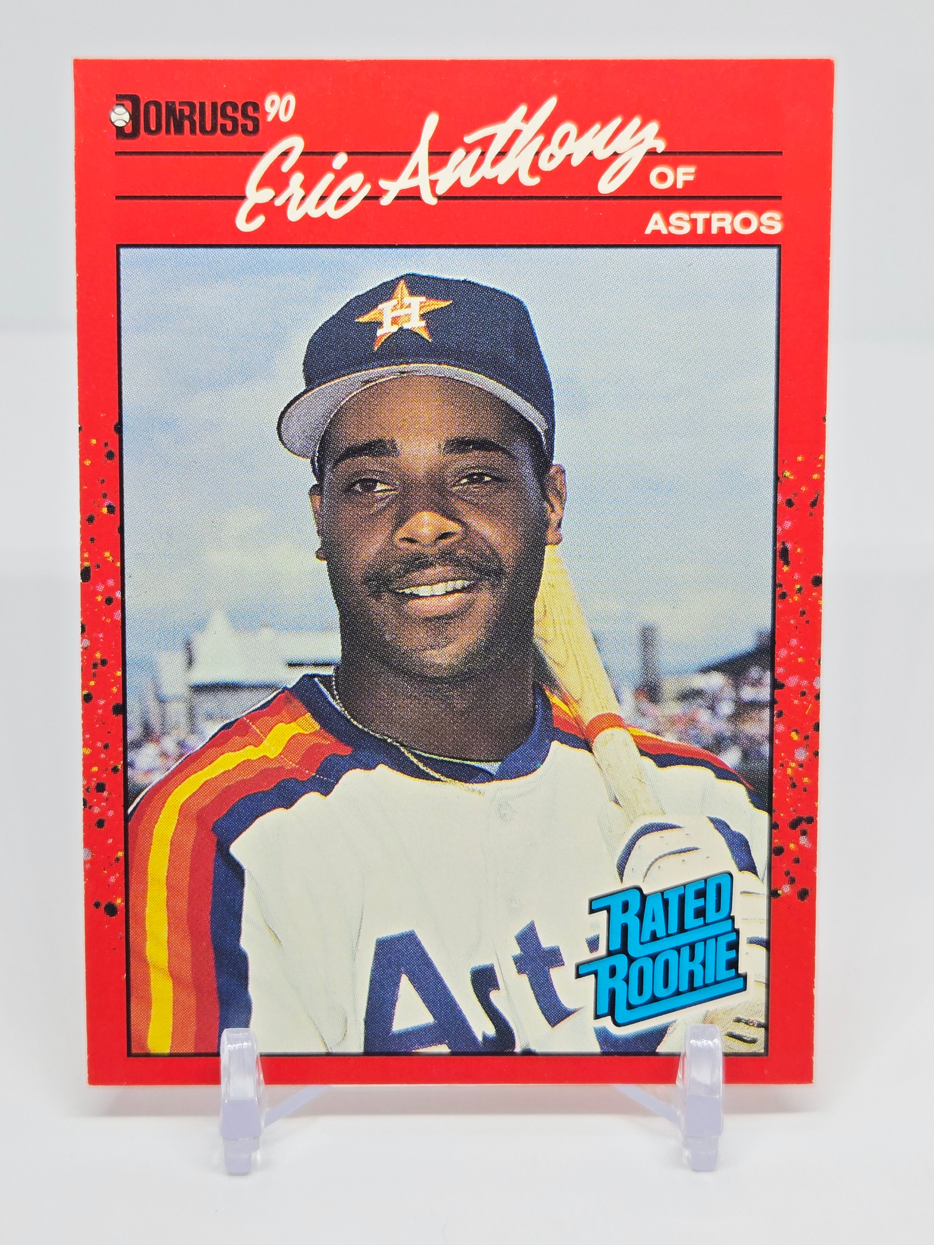 Eric Anthony 1990 Donruss Baseball Rated Rookie Card No 34 (Astros)