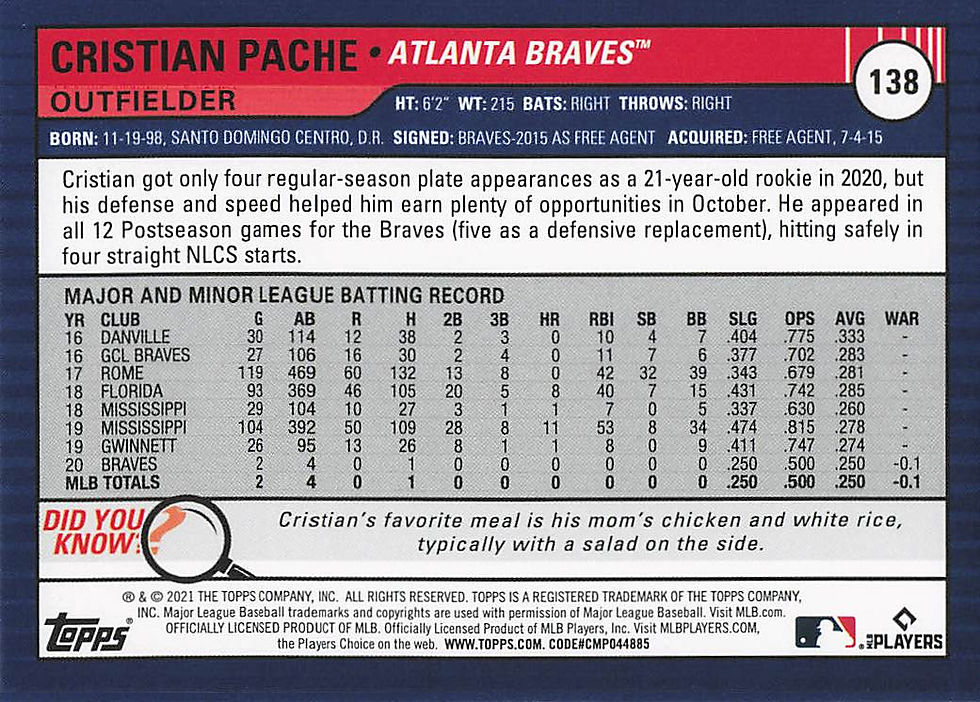 Thumbnail: 2021 Topps Big League Rookie Cards 115-143 Select from Drop-Down Menu