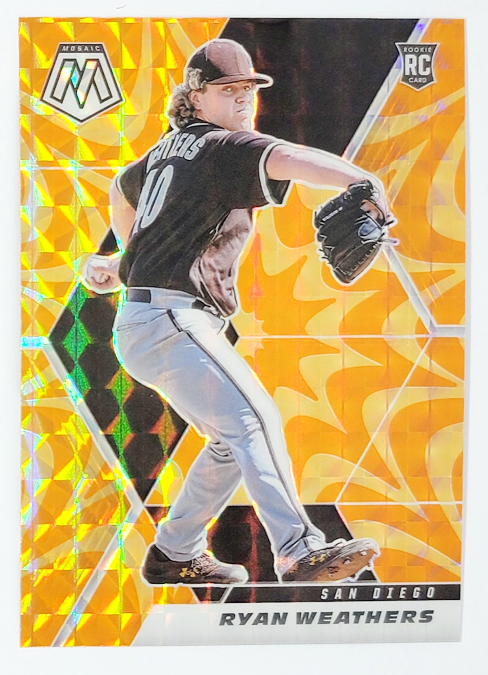 Ryan Weathers 2021 Panini Mosaic Reactive Orange Prizm Parallel Rookie (Padres)