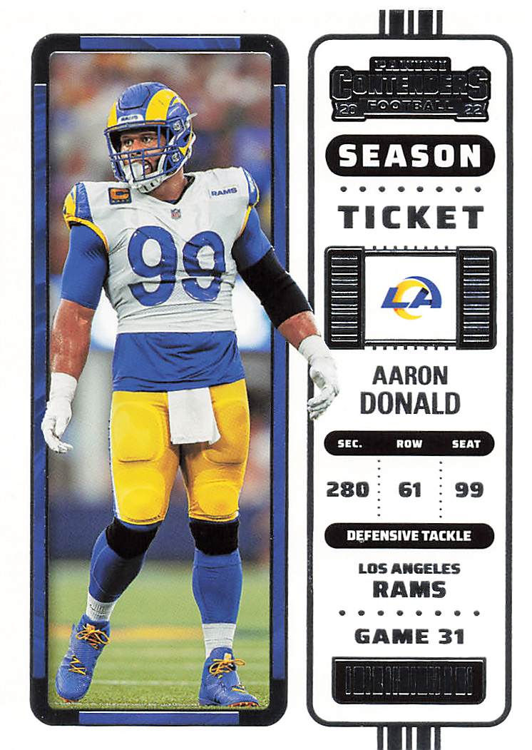 Thumbnail: 2022 Panini Contenders Football Base Season Ticket 1 through 100