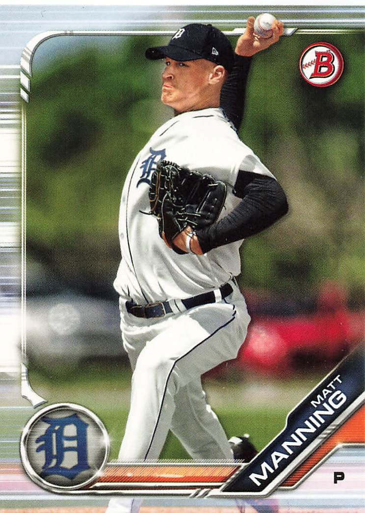 Matt Manning 2019 Bowman Prospects Card No BP85 (Tigers)
