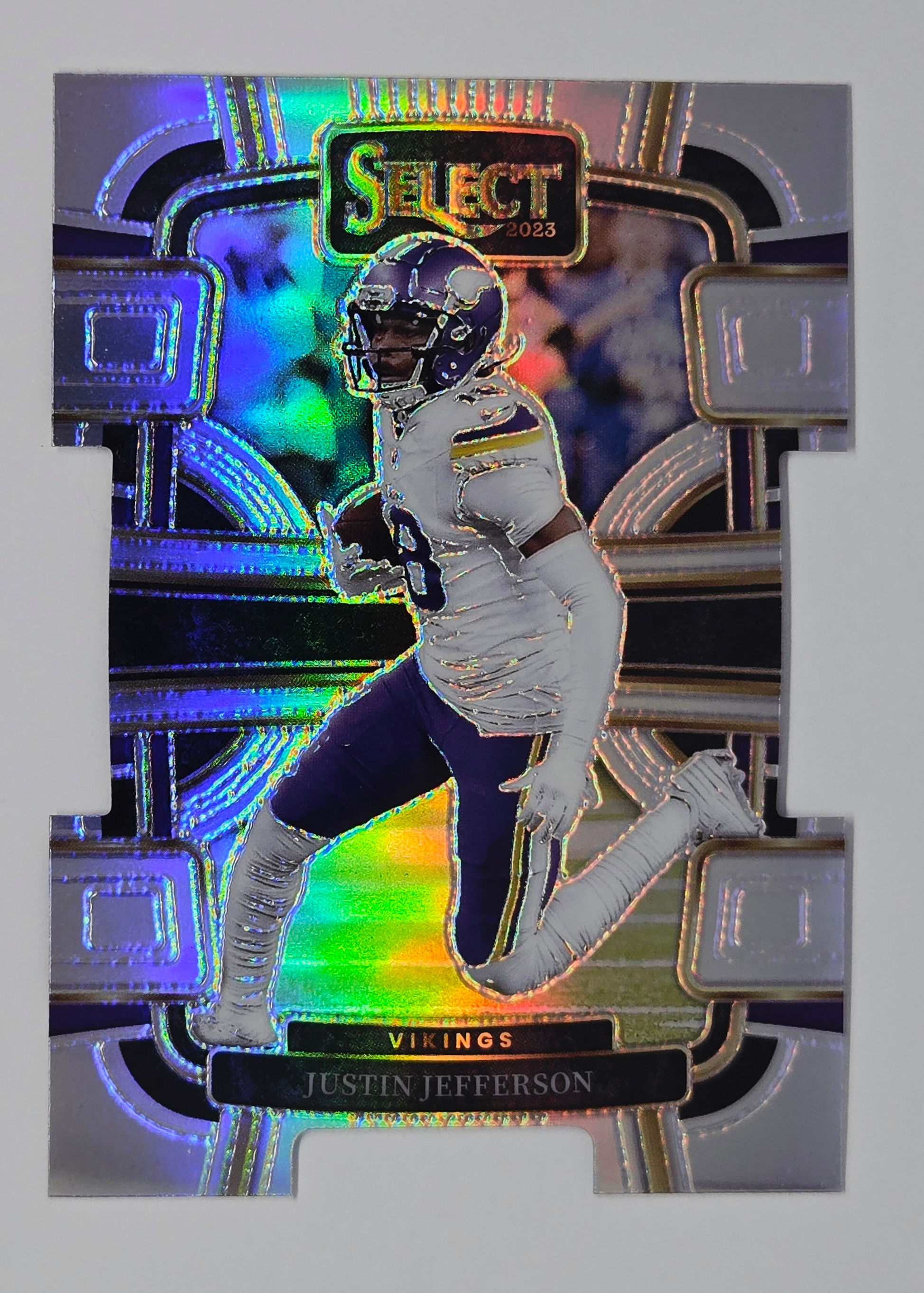 Justin Jefferson 2023 Panini Select Concourse Football Silver Die Cut Card
