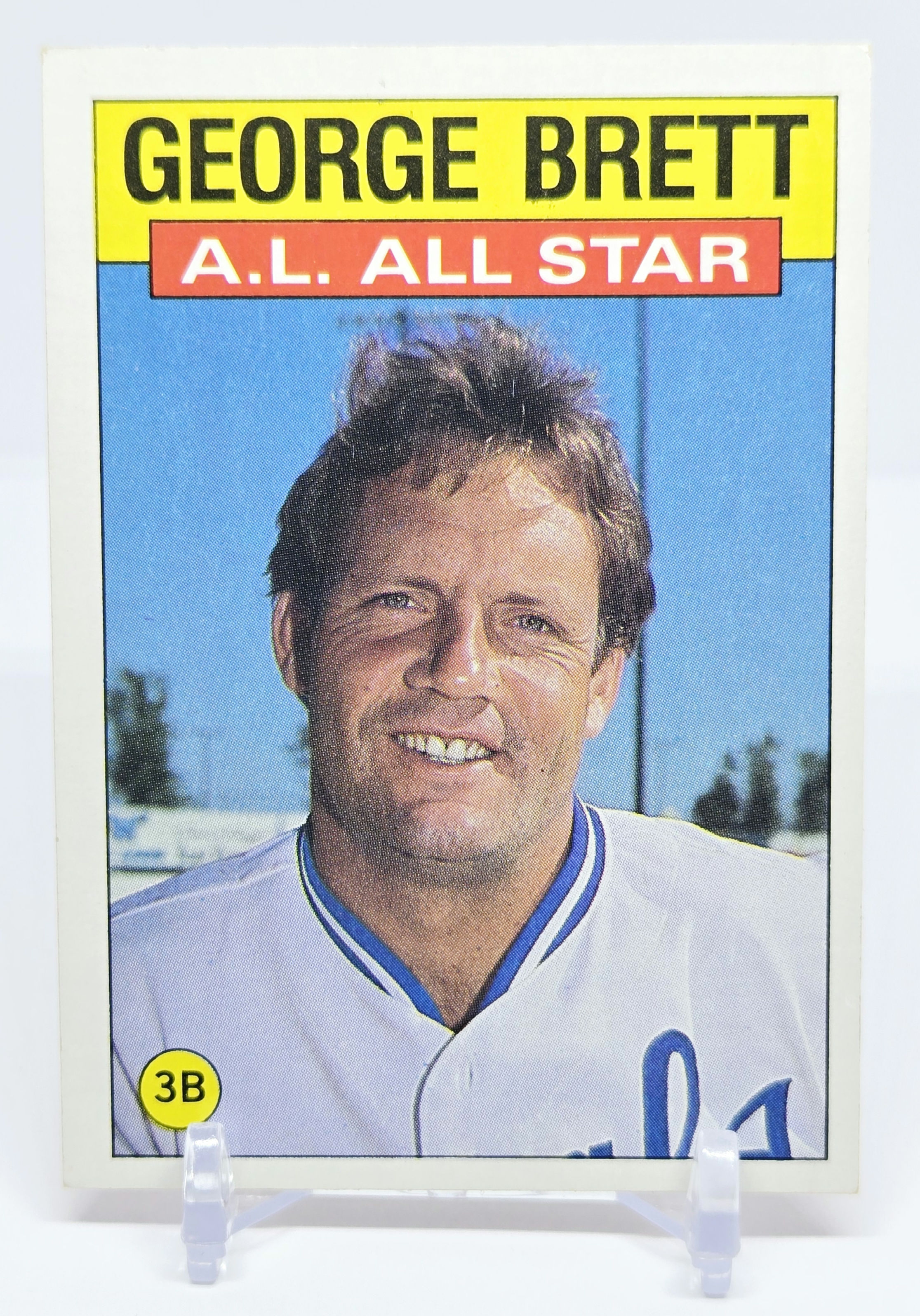 George Brett 1986 Topps Baseball AL All Star Insert Card No 714 (KC Royals)