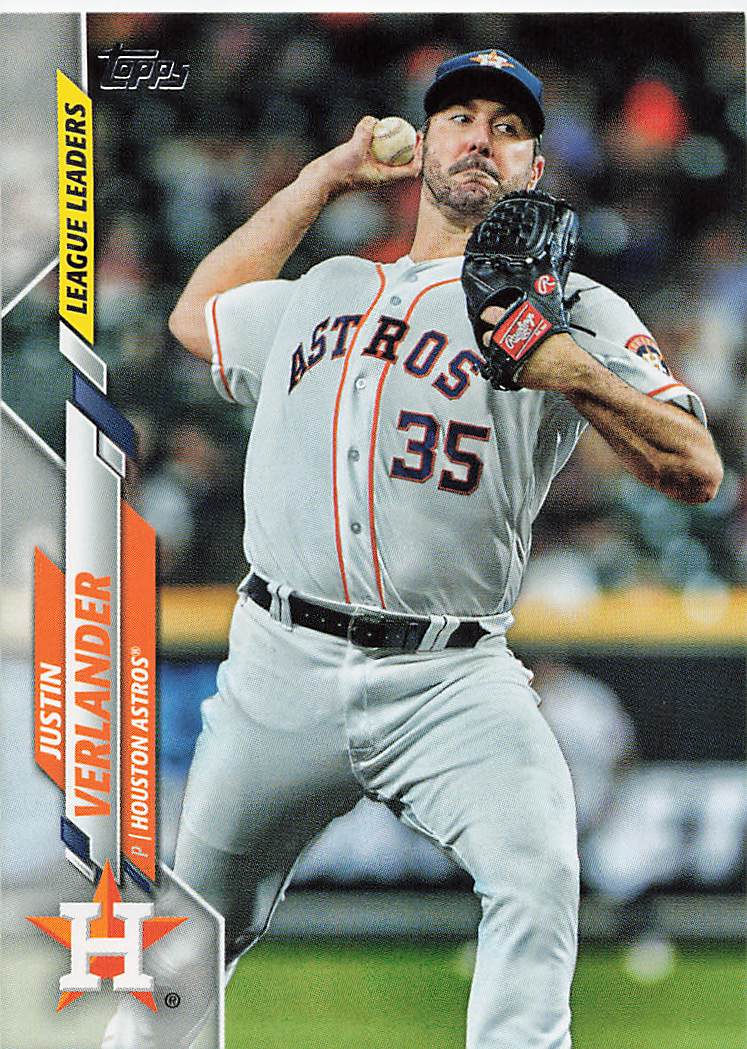 Thumbnail: 2020 Topps Series 1 Baseball League Leaders Select from Drop-Down Menu