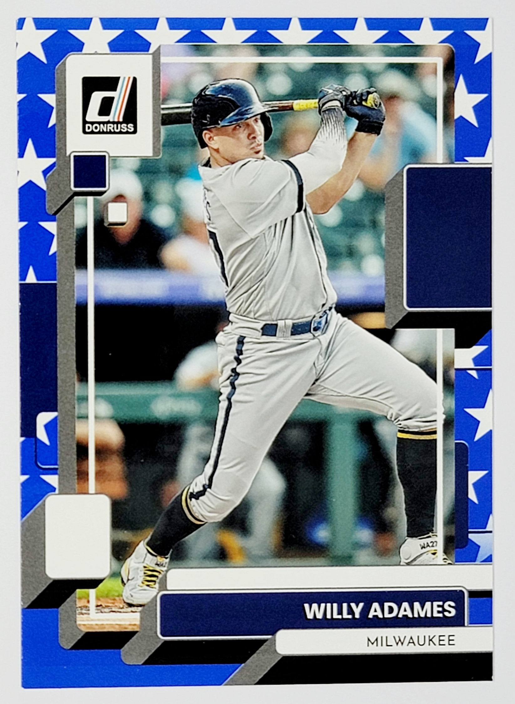 Willy Adames 2022 Donruss Baseball Independence Day Parallel Card (Rays) |  Under Stadium Lights