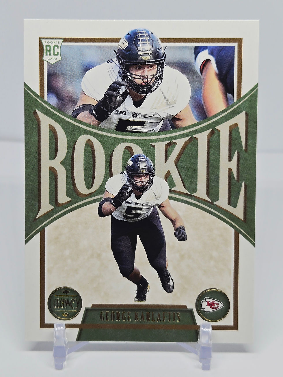 George Karlaftis 2022 Panini Legacy Football Rookie Card No 174 (KC)