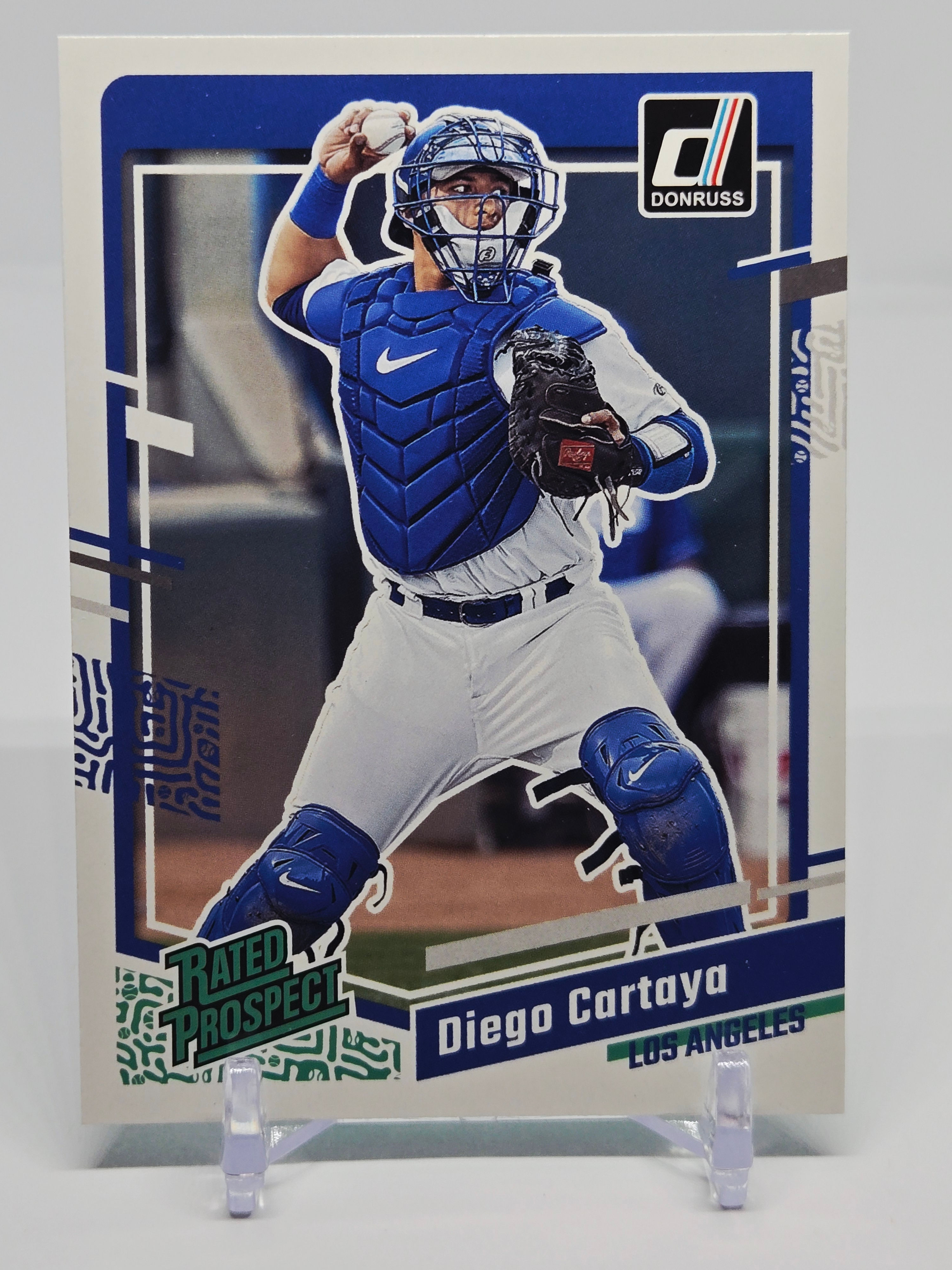 Diego Cartaya 2023 Panini Donruss Rated Prospect Card No 72 (LAD)