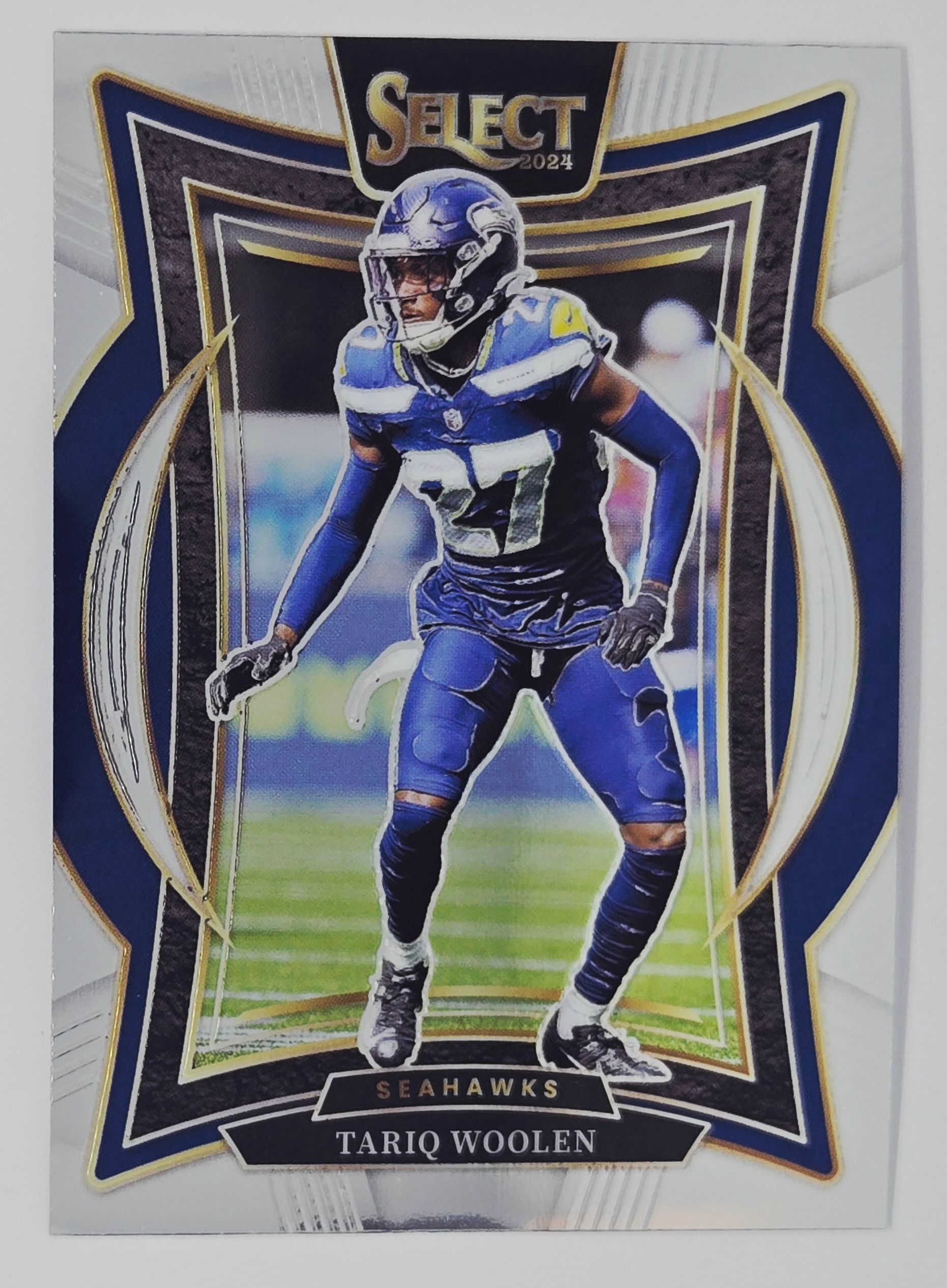 Tariq "Riq" Woolen 2024 Panini Select Football Premier Level Card No 95 (Sea)