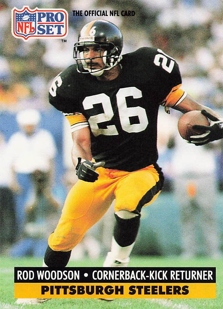 Rod Woodson 1991 NFL Pro Set Football Card No 26 (Steelers)